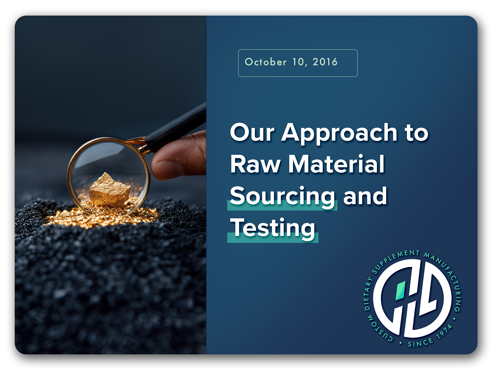 Our Approach to Raw Material Sourcing and Testing